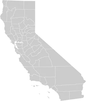 California State Outlinewith Counties PNG Image