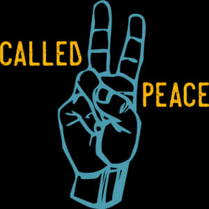 Called Peace Sign Graphic PNG