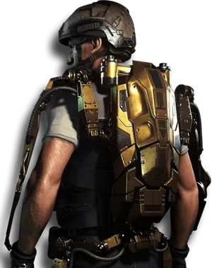 Callof Duty Advanced Soldier Render PNG Image