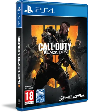 Callof Duty Black Ops4 P S4 Game Cover PNG Image