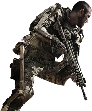 Callof Duty Soldier Action Pose PNG Image