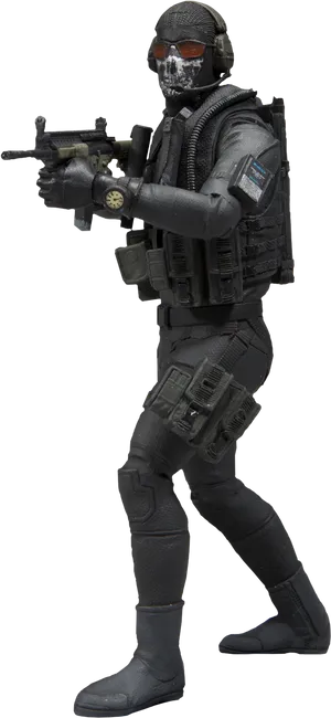 Callof Duty Soldier Action Pose PNG Image