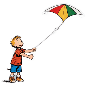 Calvin And Hobbes Flying Kite PNG tbc45 PNG image with transparent background