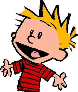 Calvin Happy Expression PNG Image