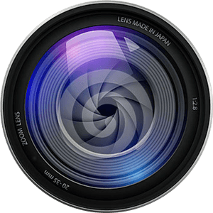 Camera Lens Close Up View PNG image with transparent background