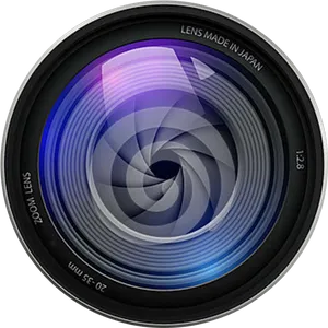 Camera Lens Close Up View PNG Image