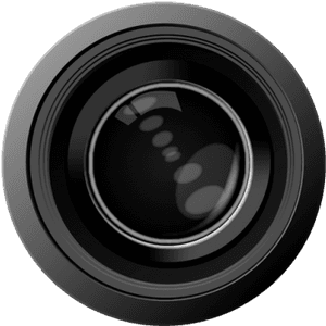 Camera Lens Close Up View PNG with transparent background