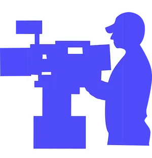 Cameraman Silhouette Graphic PNG Image