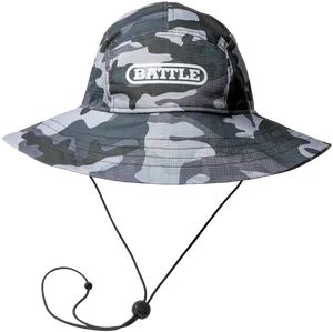 Camo Bucket Hatwith String PNG Image