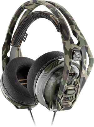 Camo Gaming Headset Design PNG