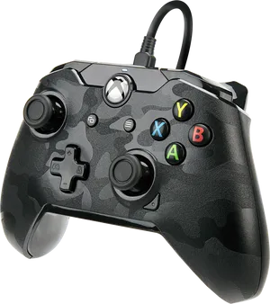 Camo Pattern Xbox Controller PNG Image