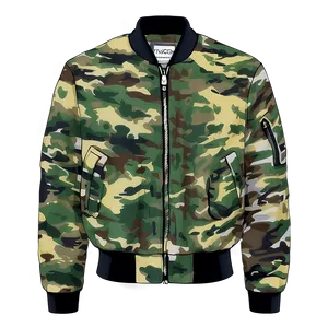 Camouflage Bomber Jacket Graphic Png Icu92 PNG Image