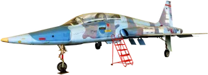 Camouflaged Military Jet Profile PNG Image