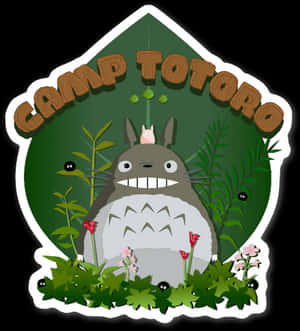 Camp Totoro Sticker Design PNG image with transparent background