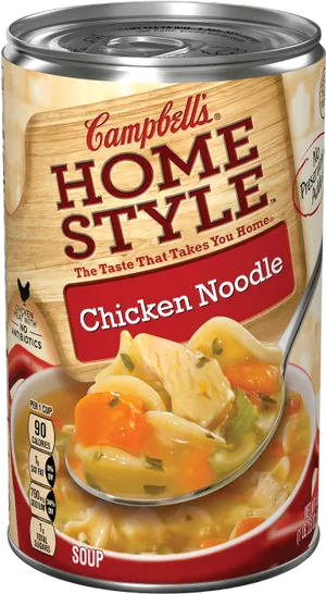 Campbells Homestyle Chicken Noodle Soup Can PNG Image