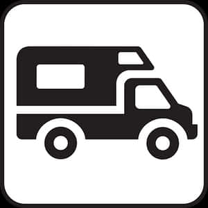 Camper Van Icon PNG image with transparent background