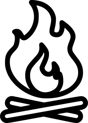 Transparent Campfire Clip Art - Camp Fire Clipart Black And White, HD Png Download PNG with transparent background