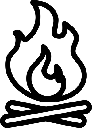 Campfire Icon Outline PNG Image