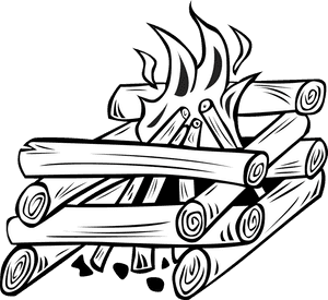 Campfire Illustration Graphic PNG image with transparent background