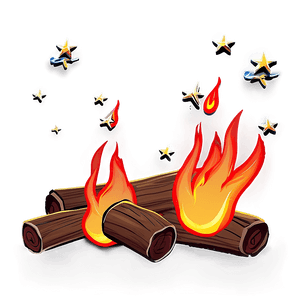 Campfire Under Stars PNG utd23 PNG