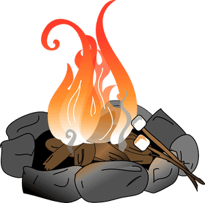 Campfire With Marshmallows Clipart - Fire Pit Clipart, HD Png Download PNG image with transparent background