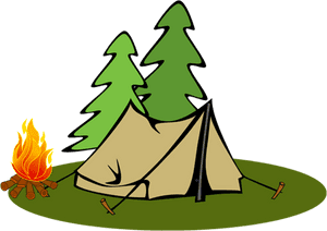 Hotdog Clipart Campfire - Clip Art Tent, HD Png Download PNG image with transparent background