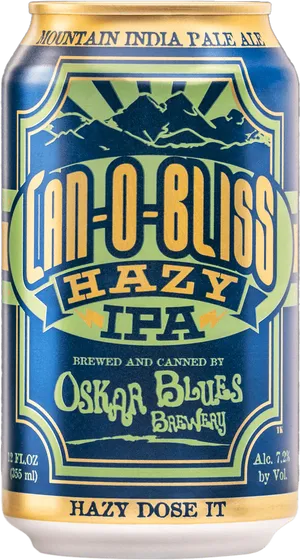 Can O Bliss Hazy I P A Oskar Blues Brewery PNG Image