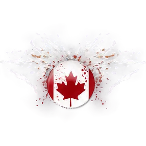 Canada Flag In Splatter Art Png 13 PNG Image