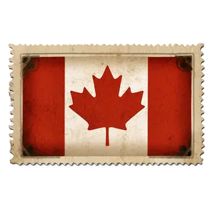 Canada Flag In Vintage Stamp Png 30 PNG Image