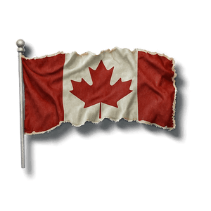 Canada Flag in Vintage Stamp PNG uwx PNG image with transparent background