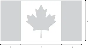 Canada Flag Maple Leaf Outline PNG Image