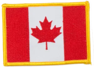 Canada Flag Patch Embroidery PNG Image