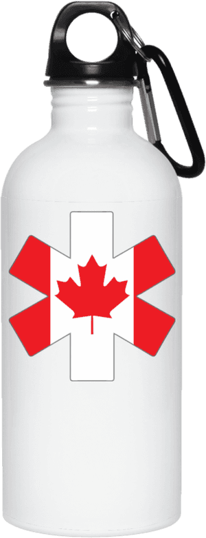 Canada Flag Water Bottle PNG image with transparent background