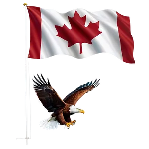 Canada Flag With Eagle Png Drv PNG Image