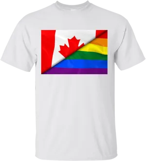 Canada Pride Flag T Shirt Design PNG Image