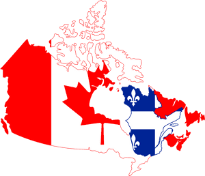 Flag Map Of Canada - French English Relations In Canada, HD Png Download PNG image with transparent background