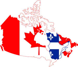 Canada Quebec Map Stylized PNG Image