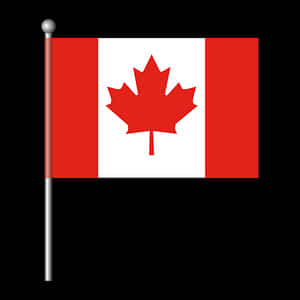 Canadian Flag Display PNG image with transparent background