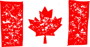 Canadian Flag Distressed Texture PNG Image