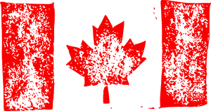 Canadian Flag Distressed Texture PNG Image