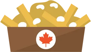 Canadian Poutine Graphic PNG Image