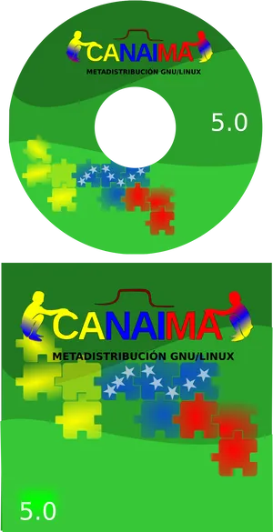 Canaima Linux5.0 C D Cover PNG Image