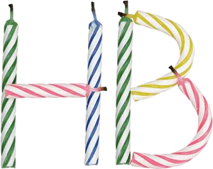 Candle Letter Happy Birthday PNG Image