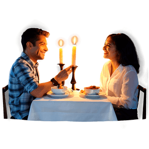 Candlelit Dinner Date PNG 06132024 PNG with transparent background