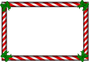 Candy Cane Christmas Border PNG Image