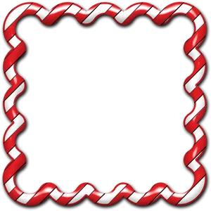 Candy Cane Christmas Border PNG Image