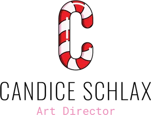 Candy Cane Letter C Logo PNG Image