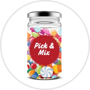 Candy Jar Pickand Mix Assortment PNG Image