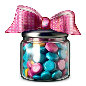 Candy Jar With Bow Png 06292024 PNG Image