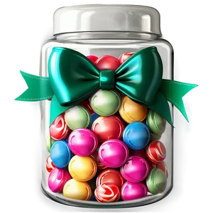 Candy Jar With Bow Png 64 PNG Image